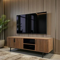 Table basse design teck recyclé 2 tiroirs FANO