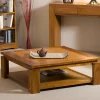 Table basse double plateau 90x90cm BISHO