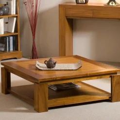 Table basse double plateau 90x90cm BISHO