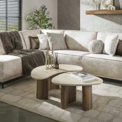 Table basse en céramique forme organique (lot de 2) ASCOLI