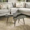 Table basse en céramique forme haricot (lot de 2) GALWAY