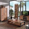 Table basse en teck naturel 2 tiroirs 110x70x35cm CANADA
