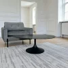 Table basse en verre ondulé noir - forme organique LIGURIE