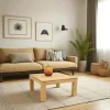 Table basse hévéa 80X80cm HELENA