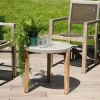 Table basse jardin acacia béton forme ronde PM HERCULE