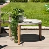 Table basse jardin acacia béton forme ronde GM HERCULE