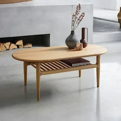 Table basse moderne en chêne clair DERBY