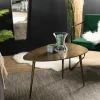 Table basse moderne forme goutte dorée ZALA
