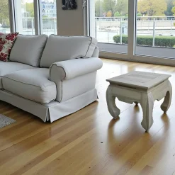 Table basse Opium carrée Hévéa 42x42x40cm MAORI