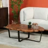 Table basse ovale teck massif recyclé BALTIMORE