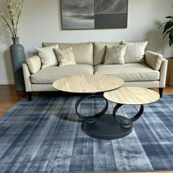 Table basse pivotante en céramique effet bois LOMBARDIE