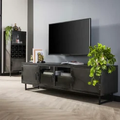 Table basse pivotante en céramique effet bois LOMBARDIE