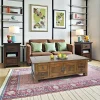 Table basse rectangle avec 4 portes et 8 tiroirs 120x70x40cm MAORI