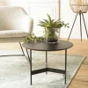 Table basse ronde 50 cm bois noir CORUMBA