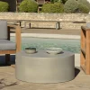 Table basse ronde 79 cm en béton gris brut HERCULE