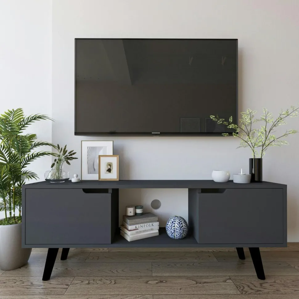 Table basse ronde effet travertin - design puzzle MARFA