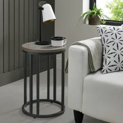 Table bout de canapé rond HOUSTON