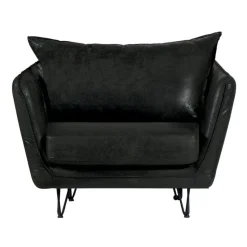 Table carrée extensible en céramique marbrée anthracite 140-220 cm LOMBARDIE