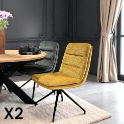 Table carrée extensible en céramique marbrée anthracite 140-220 cm LOMBARDIE