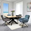 Table carrée extensible en chêne blanc 130 cm PALERME