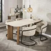 Table céramique effet travertin à bords ronds 180 cm ASCOLI