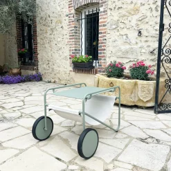 Table d'appoint de jardin en aluminium vert argile OSLO