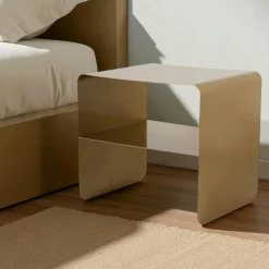 Table d’appoint design métal noir – 2 plateaux SFAX