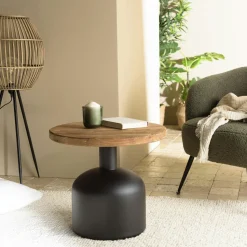 Table d'appoint design pin recyclé CRACOVIE