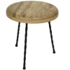 Table d'appoint ronde en bois de manguier 33 cm