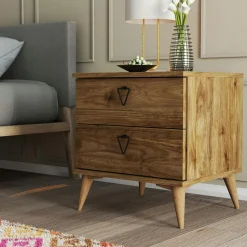 Table de chevet moderne 1 tiroir en relief MELBOURNE