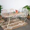 Table de jardin carreaux de ciment multicolores 140 cm GRENADE
