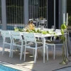 Table de jardin en aluminium finition blanc 200 cm STOCKHOLM