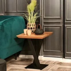 Table de jardin extensible en aluminium gris sable et teck 152/210 cm OSLO