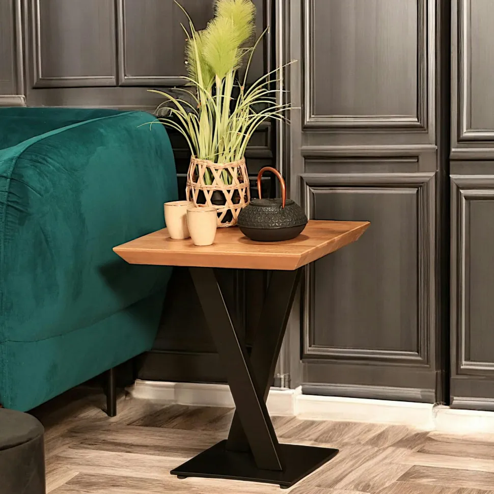Table de jardin extensible en aluminium gris sable et teck 152/210 cm OSLO