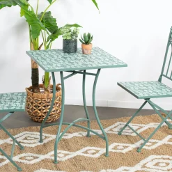 Table de jardin motif carré 58 cm GRENADE