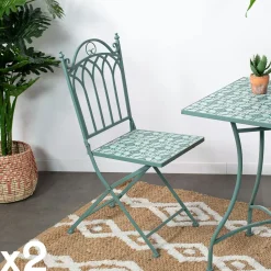 Table de jardin motif carré 58 cm GRENADE