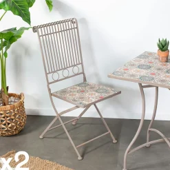 Table de jardin motif rosace 78 cm GRENADE