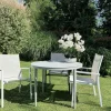 Table de jardin ronde en aluminium gris poudré Ø 100 cm STOCKHOLM