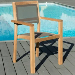 Table de Jardin Teck 220x100x77cm BERGEN ref. 30020830