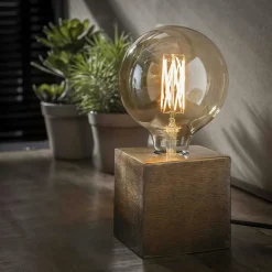 Table de nuit avec rangement effet chêne - 1 porte 1 niche JENA