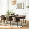 Table de repas bois recyclé motif épis 220 cm KORKAI