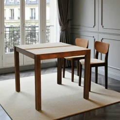 Table de repas carrée Hévéa 85x85x76cm GALA