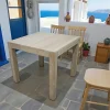 Table de repas carrée Hévéa 85x85x76cm HELENA
