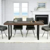 Table de repas extensible bois brun recyclé 180-240 cm SAMOA