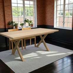 Table de Repas Hévéa avec pieds en croix 180x90x76cm BALTIC