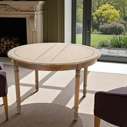 Table de repas Hévéa extensible D120x76cm /160x120x76cm TRADITION