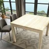 Table de repas Hévéa extensible 100/200x100x76cm OLGA