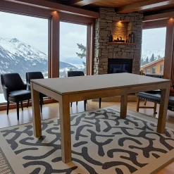 Table de repas Hévéa 160x90x76cm HELENA