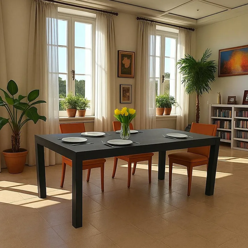 Table de repas Hévéa 225x100X75cm OLGA