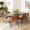 Table de repas ovale en bois noir 240 cm CORUMBA